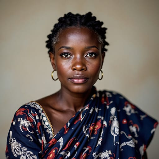 Ga-Adangbe, rendered by FLUX 1.1 Pro from the shared prompt, AI-generated adult subject