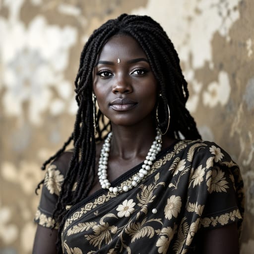Ga-Adangbe, rendered by FLUX 1.1 Pro from the shared prompt, AI-generated adult subject
