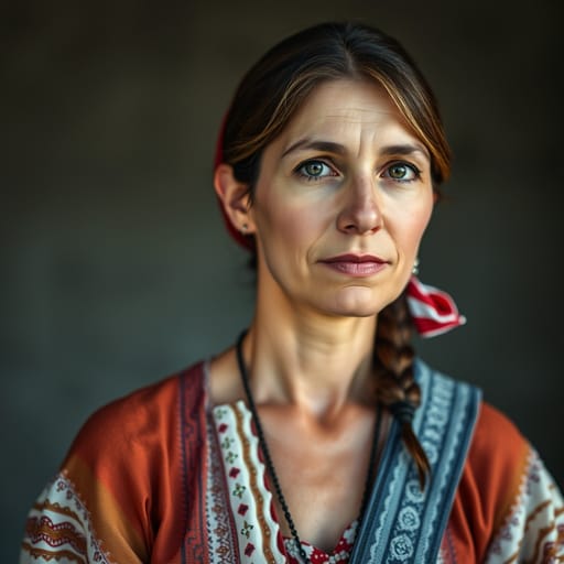 Galicians, rendered by FLUX.1 schnell from the shared prompt, AI-generated adult subject