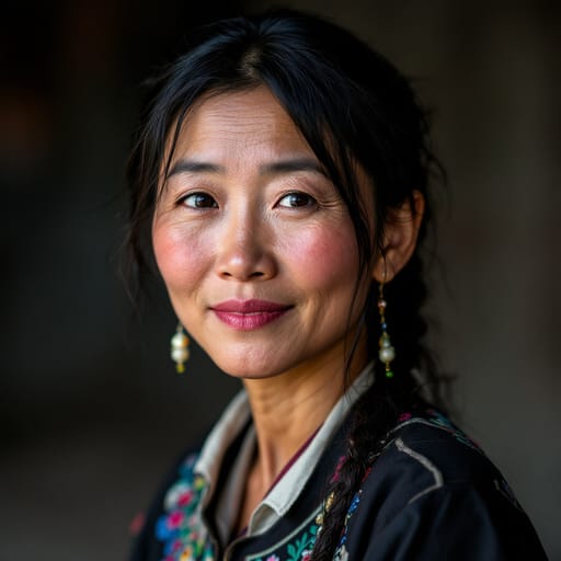 Hmong, rendered by FLUX 1.1 Pro from the shared prompt, AI-generated adult subject