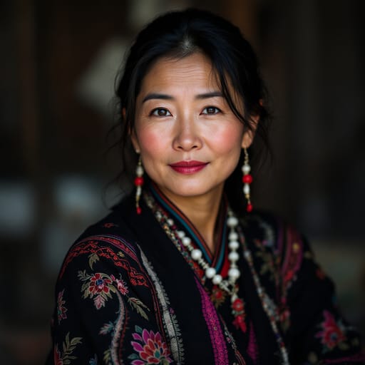 Hmong, rendered by FLUX 1.1 Pro from the shared prompt, AI-generated adult subject