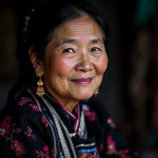 Hmong, rendered by FLUX 1.1 Pro from the shared prompt, AI-generated adult subject