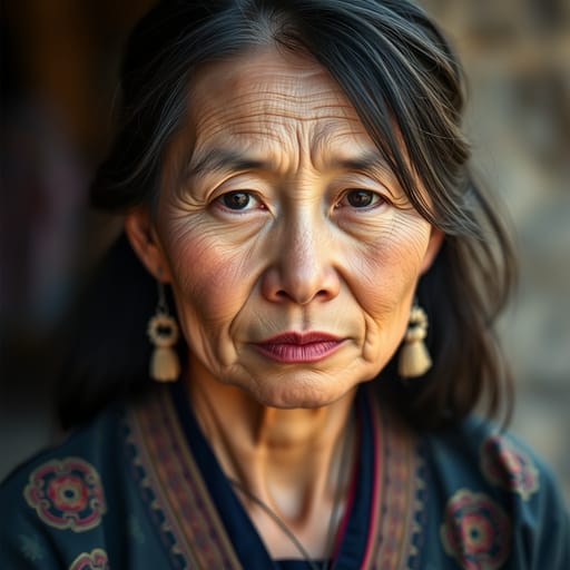 Hmong, rendered by FLUX.1 schnell from the shared prompt, AI-generated adult subject