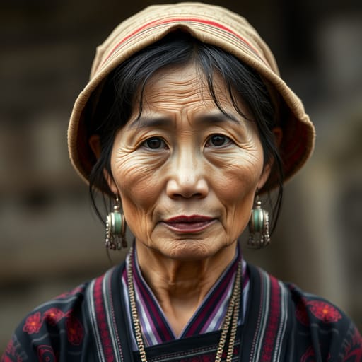 Hmong, rendered by FLUX.1 schnell from the shared prompt, AI-generated adult subject