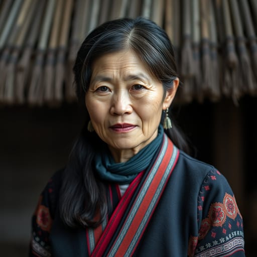 Hmong, rendered by FLUX.1 schnell from the shared prompt, AI-generated adult subject