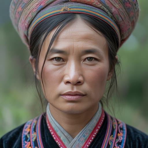 Hmong, rendered by Ideogram 3.0 Turbo from the shared prompt, AI-generated adult subject
