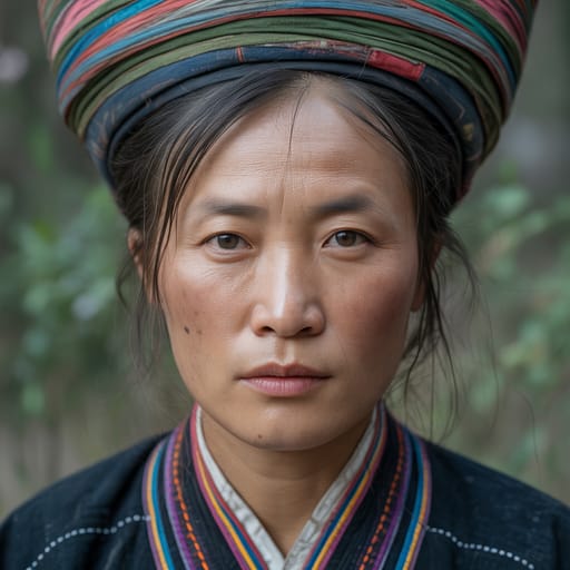 Hmong, rendered by Ideogram 3.0 Turbo from the shared prompt, AI-generated adult subject