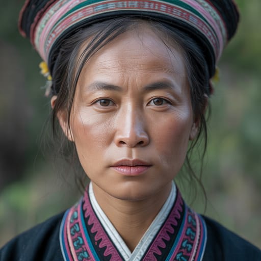Hmong, rendered by Ideogram 3.0 Turbo from the shared prompt, AI-generated adult subject