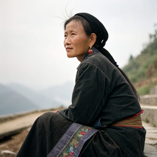 Hmong, rendered by Recraft V3 from the shared prompt, AI-generated adult subject