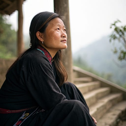 Hmong, rendered by Recraft V3 from the shared prompt, AI-generated adult subject