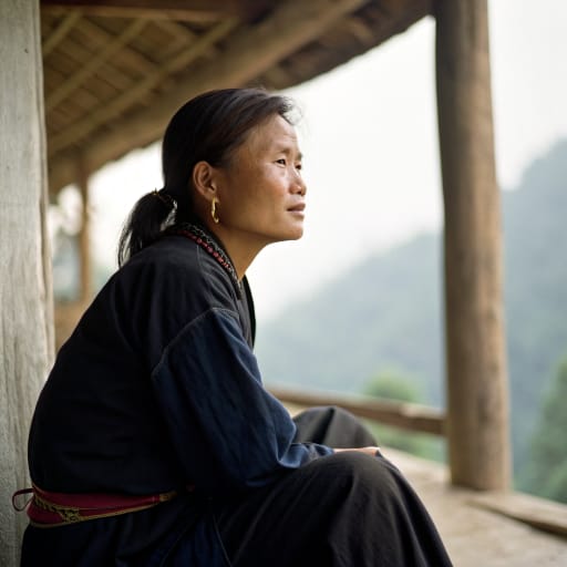 Hmong, rendered by Recraft V3 from the shared prompt, AI-generated adult subject