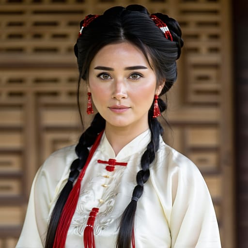 Hmong, rendered by Stable Diffusion 3.5 Large from the shared prompt, AI-generated adult subject