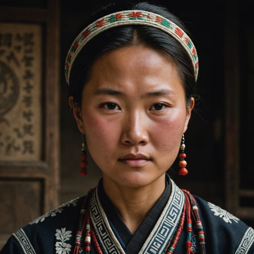 Hmong, rendered by Stable Image Core from the shared prompt, AI-generated adult subject