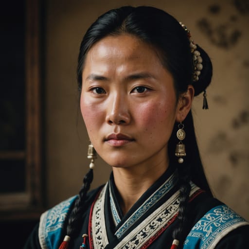 Hmong, rendered by Stable Image Core from the shared prompt, AI-generated adult subject