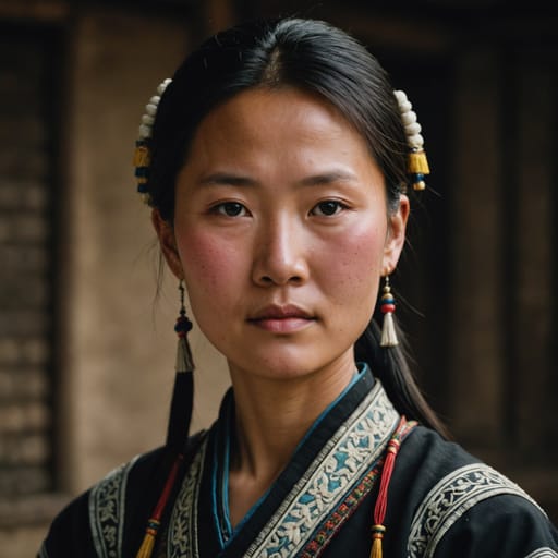 Hmong, rendered by Stable Image Core from the shared prompt, AI-generated adult subject