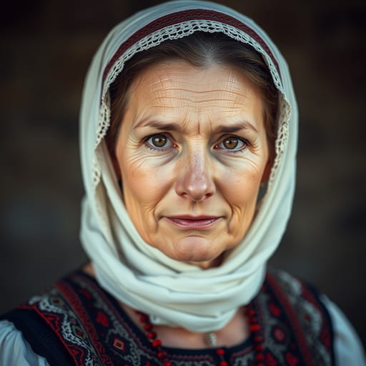Hungarians, rendered by FLUX.1 schnell from the shared prompt, AI-generated adult subject