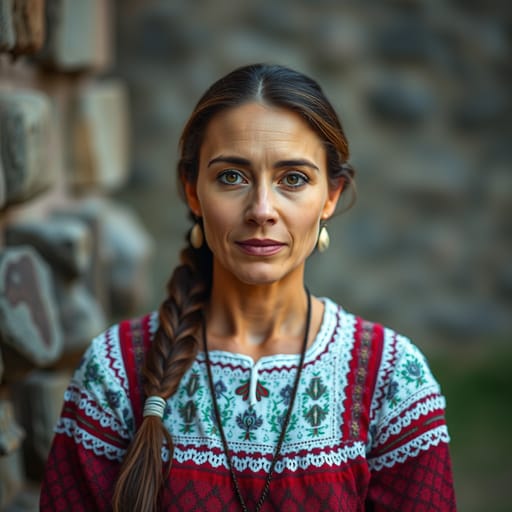 Hungarians, rendered by FLUX.1 schnell from the shared prompt, AI-generated adult subject