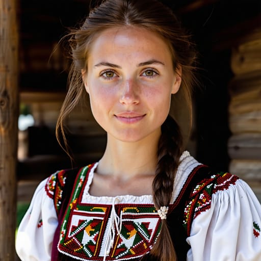 Hungarians, rendered by Stable Diffusion 3.5 Large from the shared prompt, AI-generated adult subject