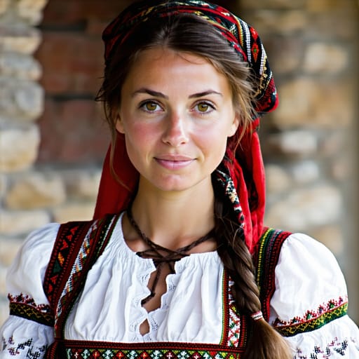 Hungarians, rendered by Stable Diffusion 3.5 Large from the shared prompt, AI-generated adult subject