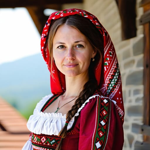 Hungarians, rendered by Stable Diffusion 3.5 Large from the shared prompt, AI-generated adult subject