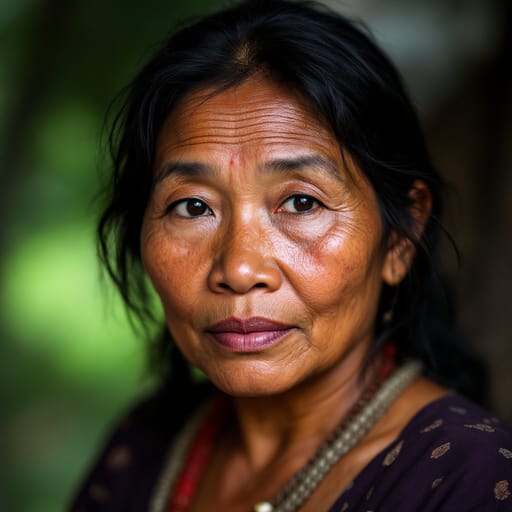Iban, rendered by FLUX 1.1 Pro from the shared prompt, AI-generated adult subject