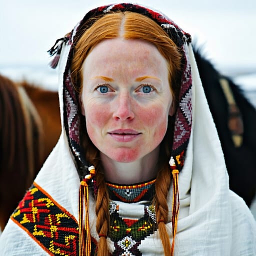 Icelanders, rendered by Stable Diffusion 3.5 Large from the shared prompt, AI-generated adult subject