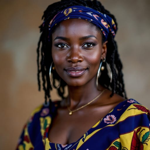 Igbo, rendered by FLUX 1.1 Pro from the shared prompt, AI-generated adult subject