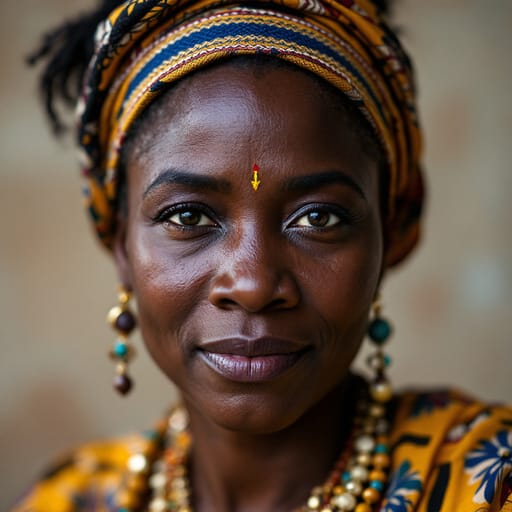 Igbo, rendered by FLUX 1.1 Pro from the shared prompt, AI-generated adult subject