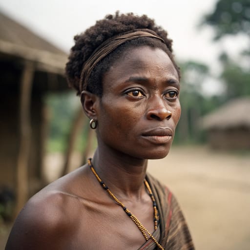 Igbo, rendered by Recraft V3 from the shared prompt, AI-generated adult subject