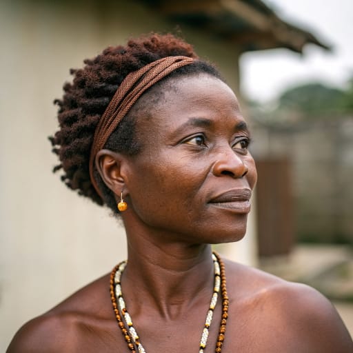 Igbo, rendered by Recraft V3 from the shared prompt, AI-generated adult subject