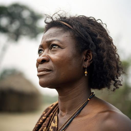 Igbo, rendered by Recraft V3 from the shared prompt, AI-generated adult subject
