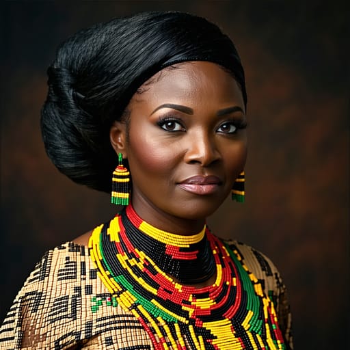 Igbo, rendered by Stable Diffusion 3.5 Large from the shared prompt, AI-generated adult subject