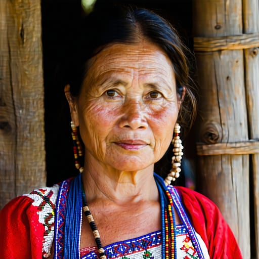 Ilocano, rendered by Stable Diffusion 3.5 Large from the shared prompt, AI-generated adult subject