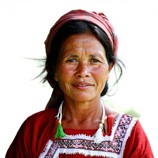 Ilocano, rendered by Stable Diffusion 3.5 Large from the shared prompt, AI-generated adult subject