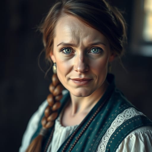 Irish, rendered by FLUX.1 schnell from the shared prompt, AI-generated adult subject