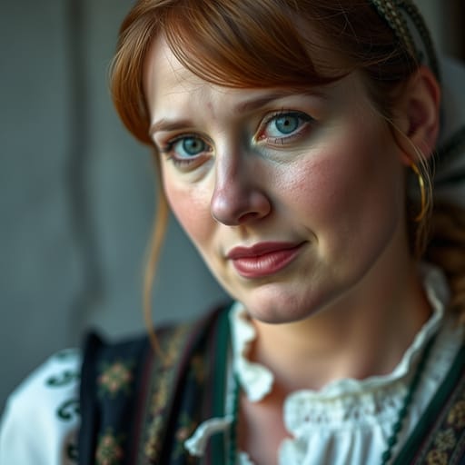 Irish, rendered by FLUX.1 schnell from the shared prompt, AI-generated adult subject