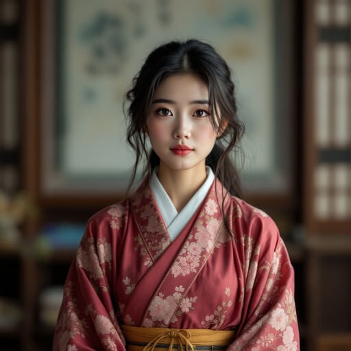 Japanese, rendered by FLUX 1.1 Pro from the shared prompt, AI-generated adult subject
