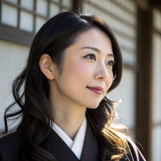 Japanese, rendered by Recraft V3 from the shared prompt, AI-generated adult subject