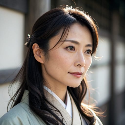 Japanese, rendered by Recraft V3 from the shared prompt, AI-generated adult subject