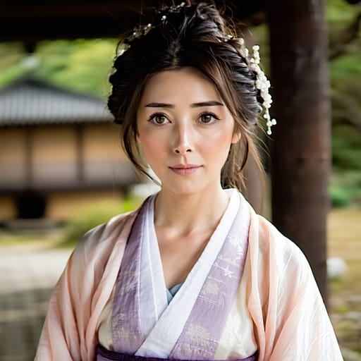 Japanese, rendered by Stable Diffusion 3.5 Large from the shared prompt, AI-generated adult subject