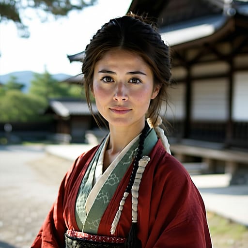 Japanese, rendered by Stable Diffusion 3.5 Large from the shared prompt, AI-generated adult subject