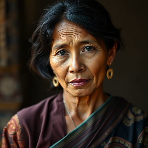 Javanese, rendered by FLUX.1 schnell from the shared prompt, AI-generated adult subject