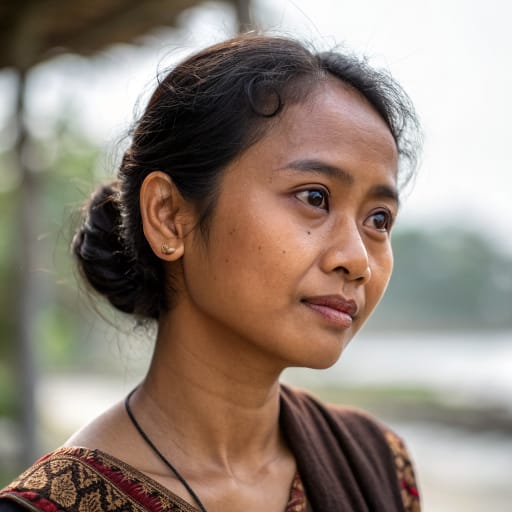 Javanese, rendered by Recraft V3 from the shared prompt, AI-generated adult subject