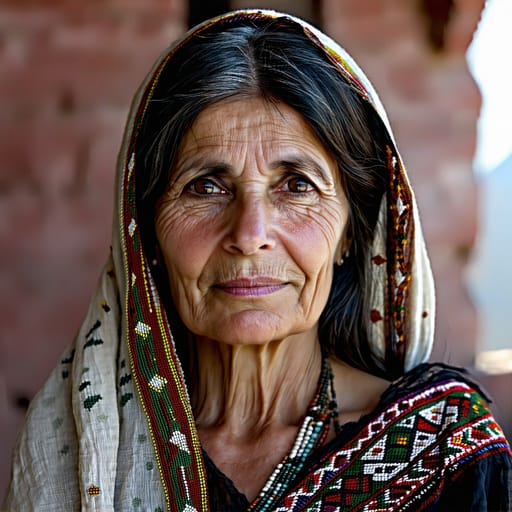 Kashmiris, rendered by Stable Diffusion 3.5 Large from the shared prompt, AI-generated adult subject
