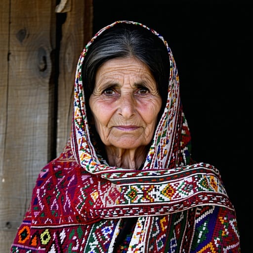 Kashmiris, rendered by Stable Diffusion 3.5 Large from the shared prompt, AI-generated adult subject