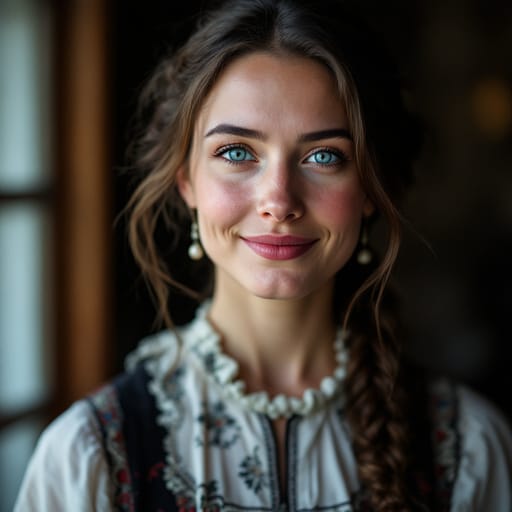 Latvians, rendered by FLUX 1.1 Pro from the shared prompt, AI-generated adult subject