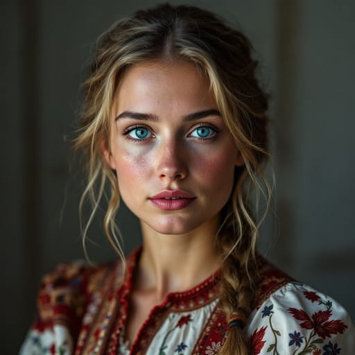 Latvians, rendered by FLUX 1.1 Pro from the shared prompt, AI-generated adult subject