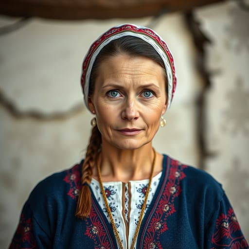 Latvians, rendered by FLUX.1 schnell from the shared prompt, AI-generated adult subject