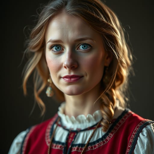 Latvians, rendered by FLUX.1 schnell from the shared prompt, AI-generated adult subject