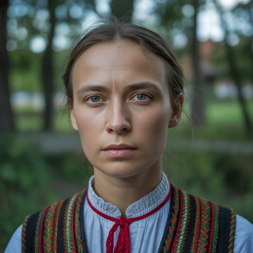 Latvians, rendered by Ideogram 3.0 Turbo from the shared prompt, AI-generated adult subject